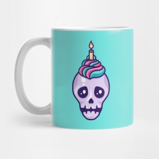 Skull with icing and birthday candle Mug